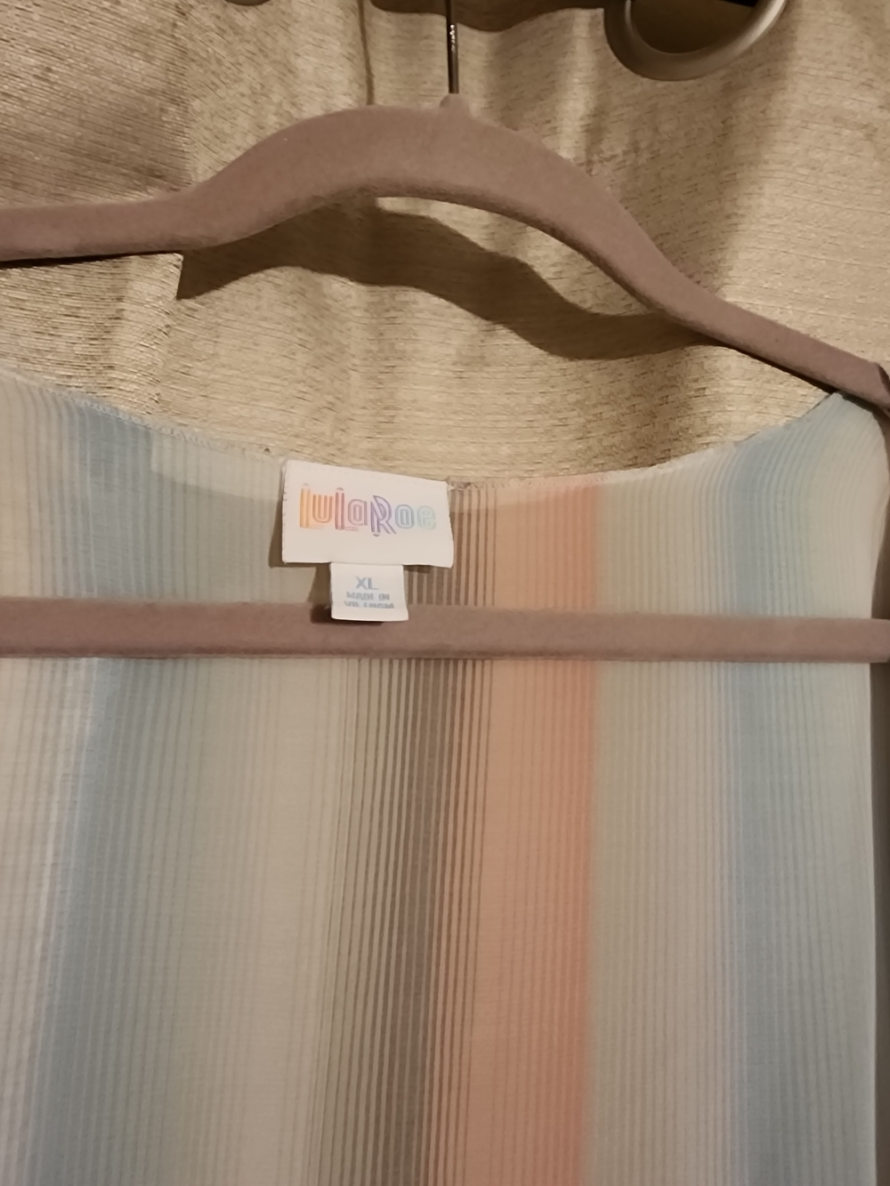 LuLaRoe XL Pastel Striped Cover-up